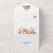 カスタム写真メニュー選択リハーサルディナー オールインワン招待状 (外側)