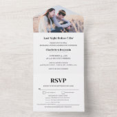 カスタム写真メニュー選択リハーサルディナー オールインワン招待状 (内側)