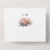 カスタム写真メニュー選択リハーサルディナー オールインワン招待状 (裏面)