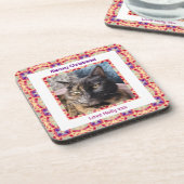 カスタム写真メリーすてきス猫ネコちゃん コースター (左側)