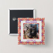 カスタム写真メリーすてきス猫ネコちゃん 缶バッジ (正面&裏面)