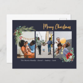 カスタム写真メリークリスマスハガキ シーズンポストカード