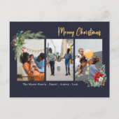 カスタム写真メリークリスマスハガキ シーズンポストカード (正面)