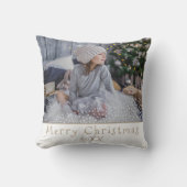 カスタム写真メリークリスマスホリデーキープサケ クッション (正面)