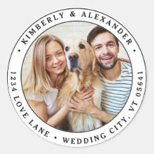 カスタム写真モダンの結婚差出人住所