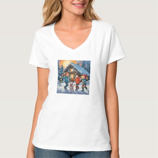 カスタム写真モダンウィーモダンウィメンTシャツ Tシャツ (正面)
