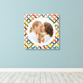 カスタム写真モダンカラフル パーソナライズされた キャンバスプリント (インサイチュ (ウッドフロア))