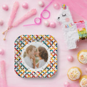 カスタム写真モダンカラフル パーソナライズされた ペーパープレート (パーティー)