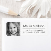 カスタム写真モダンミニマル差出人住所 ラベル (インサイチュ)