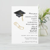 カスタム写真モダン卒業エレガント会 招待状 (スタンド正面)