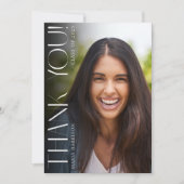 カスタム写真モダン卒業 サンキューカード (正面)