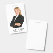 カスタム写真モダン名のタイトル バッジ (正面＆裏面)