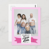 カスタム写真モダン引用文家族かわいい葉書 ポストカード (正面/裏面)