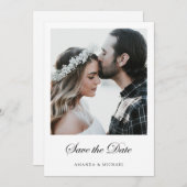 カスタム写真モダン日付テンプレートの保存 セーブザデート (正面/裏面)