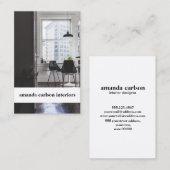 カスタム写真モダン白はっきりしたArchitectsデザイナー 名刺 (正面/裏面)