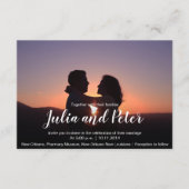 カスタム写真モダン結婚式招待状 エンクロージャーカード (正面)