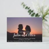 カスタム写真モダン結婚式招待状 エンクロージャーカード (スタンド正面)