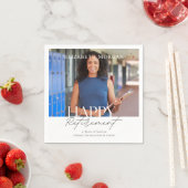 カスタム写真モダンHappy Retimentパーティー スタンダードカクテルナプキン (インサイチュ)