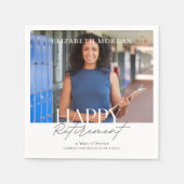 カスタム写真モダンHappy Retimentパーティー スタンダードカクテルナプキン (正面)