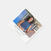 カスタム写真モダンHappy Retimentパーティー スタンダードカクテルナプキン (角)