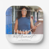 カスタム写真モダンHappy Retimentパーティー ペーパープレート (正面)