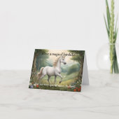カスタム写真ユニコーン誕生日カード カード (正面)