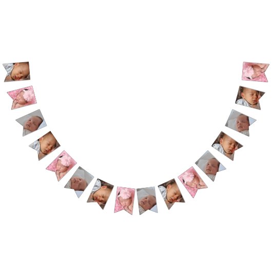 カスタム写真ユニークシンプル バンティングフラッグ (全)