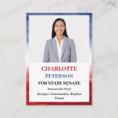 カスタム写真ユニーク政治家 名刺 (正面)