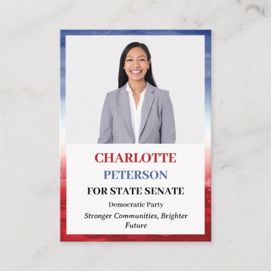 カスタム写真ユニーク政治家 名刺 (正面)