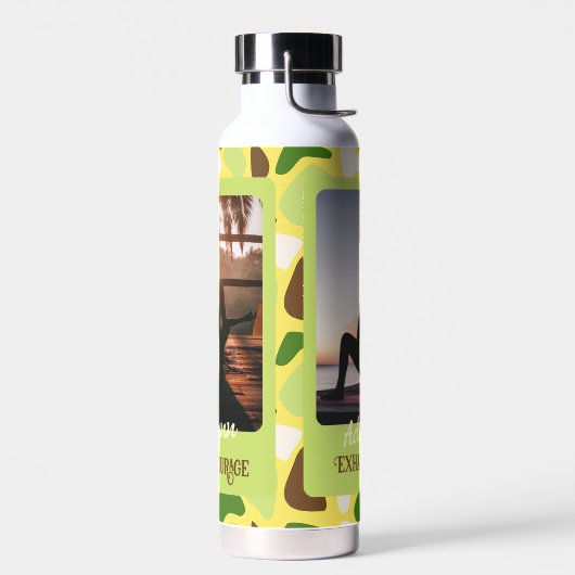 カスタム写真ヨガ恋人先生ママ女性ギフト ウォーターボトル (左面)