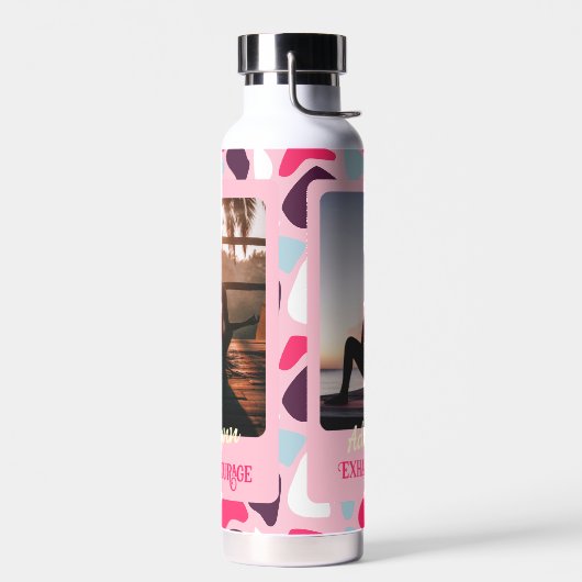 カスタム写真ヨガ恋人先生ママ女性ギフト ウォーターボトル (左面)