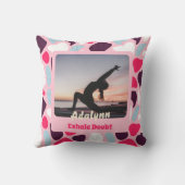 カスタム写真ヨガ恋人先生ママ女性ギフト クッション (裏面)