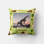 カスタム写真ヨガ恋人先生ママ女性ギフト クッション (裏面)