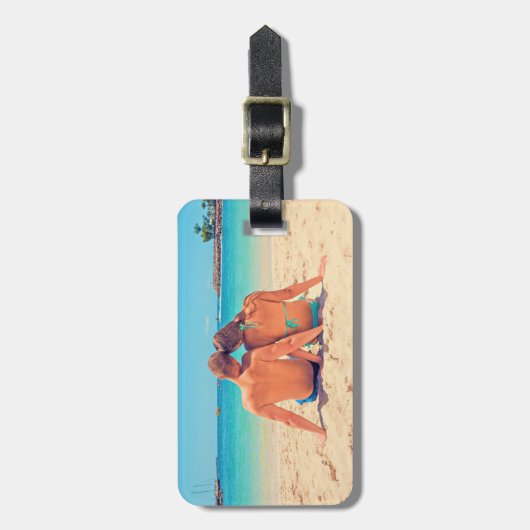 カスタム写真ラゲージタグパーソナライズされたデザイン ラゲッジタグ (正面縦)