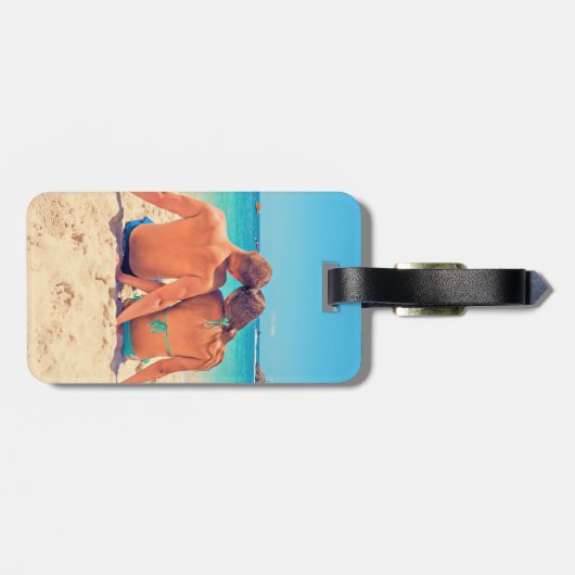 カスタム写真ラゲージタグパーソナライズされたデザイン ラゲッジタグ (裏面横)