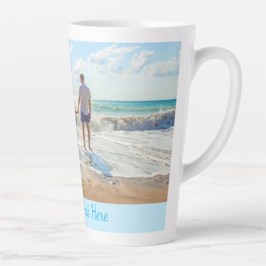 カスタム写真ラテマグカップと文字パーソナライズされた カフェラテマグ (右)