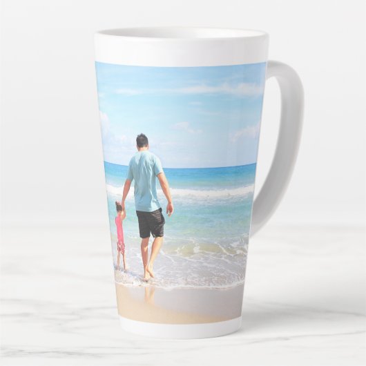 カスタム写真ラテマグギフトパーソナライズされた カフェラテマグ (右アングル)