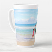 カスタム写真ラテマグギフトパーソナライズされた カフェラテマグ (左アングル)