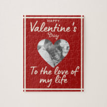 カスタム写真ラブバレンタインジグソーパズル