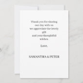 カスタム写真リラックス結婚は感謝していあなた 招待状 (裏面)