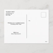 カスタム写真レッドスクリプトハッピーホリデー シーズンポストカード (裏面)