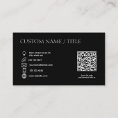 カスタム写真ロゴQRコード名刺 名刺 (裏面)