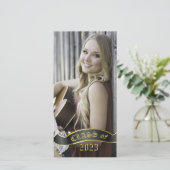 カスタム写真ロングとスキニー写真卒業 案内状 (スタンド正面)