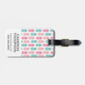 カスタム写真ヴィンテージパイナップル ラゲッジタグ (裏面横)