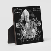 カスタム写真ヴィンテージ花悔やみや弔慰記念碑 フォトプラーク (正面)