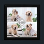 カスタム写真丁合モノグラム名犬 ギフトボックス<br><div class="desc">祝最高のMonogram Pet Photo Collage Keepsake Boxと友カスタム人。あなたが多くのおもしろいの思い出や写真を持っている場合、1つの写真だけでは十分ではない。Our Dog Photo Keepsake Boxは4枚の写真を持っている。あなたが新しい子犬を持っているか、または毎年のすべての特別な瞬間を記念するために、すべてのペットは枕に値するパーソナライズされただろう！COPYRIGHT © 2020 Judy Burrows,  Black Dog Art - All Rights Reserved.カスタム写真コラージモノグラム名犬ギフトボックス</div>