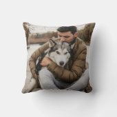 カスタム写真両面ドッグペットドッグパパ クッション (裏面)