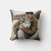 カスタム写真両面ドッグペットドッグパパ クッション (正面)