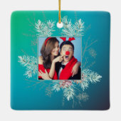 カスタム写真両面パイン円錐フレーム セラミックオーナメント (裏面)