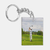 カスタム写真両面パーソナライズされた キーホルダー (正面左)